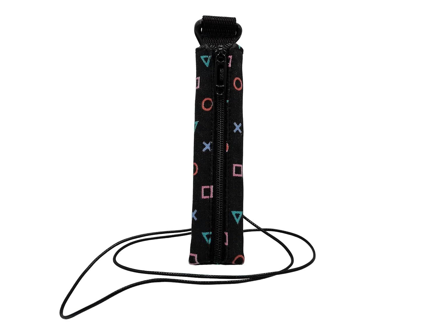 , Étui De Protection Pour E-Cigarette, Play, Compatible Avec Myblu Et Similaires, Cordon 100 Cm, Symboles De La Play Sur Fond Bleu Marine