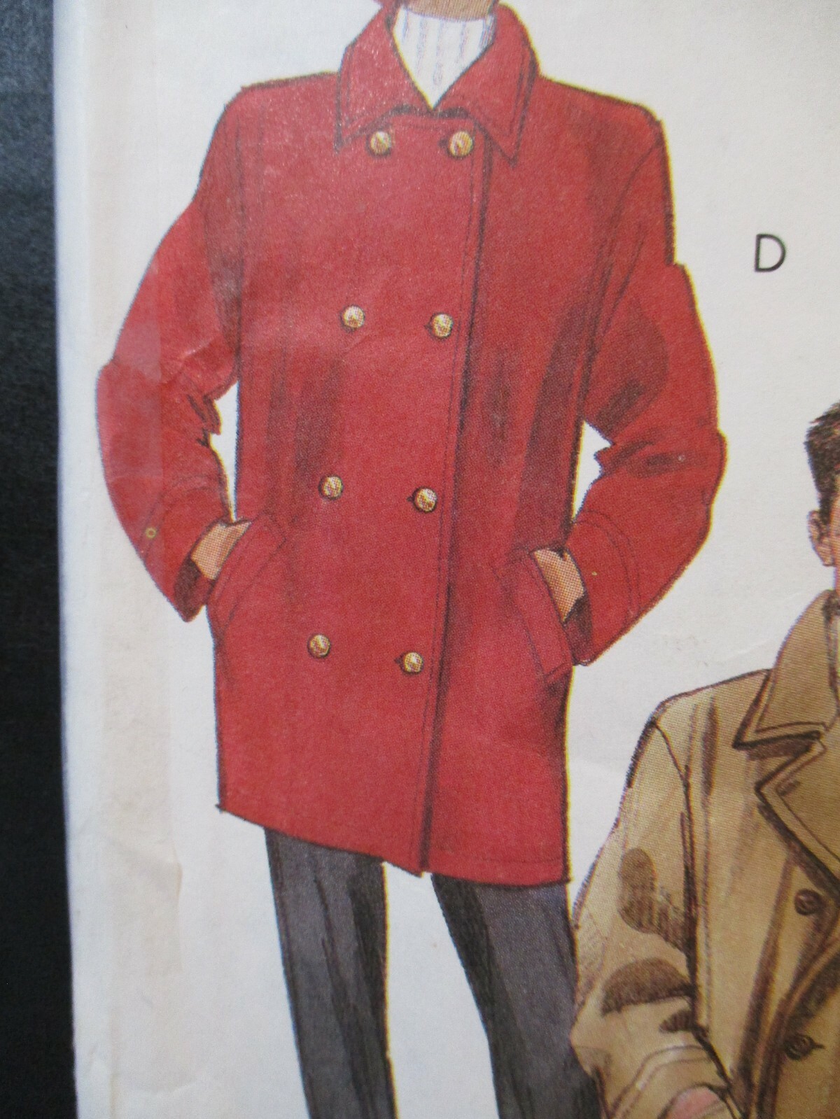 McCall's Pattern 6229 Miss Men Teen Boys Size M (36, 38) Lined Coat Two Lengths thumbnail
