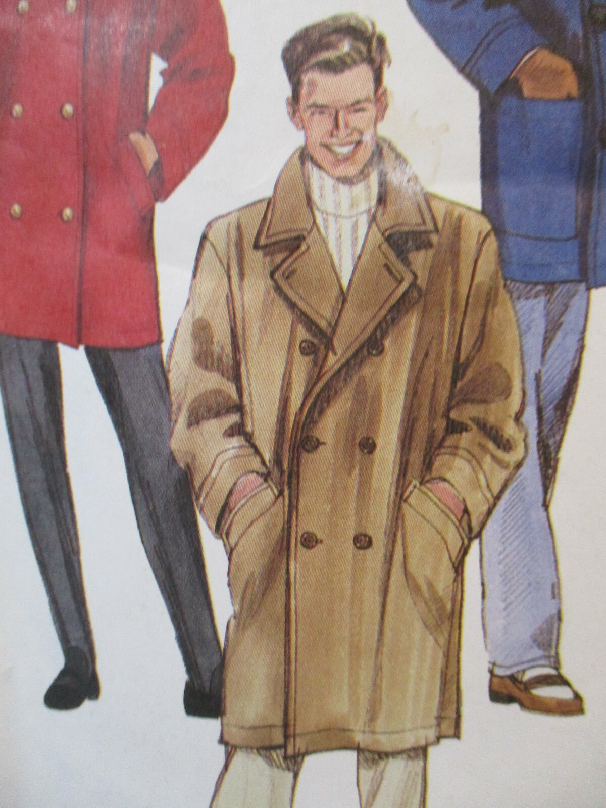 McCall's Pattern 6229 Miss Men Teen Boys Size M (36, 38) Lined Coat Two Lengths thumbnail