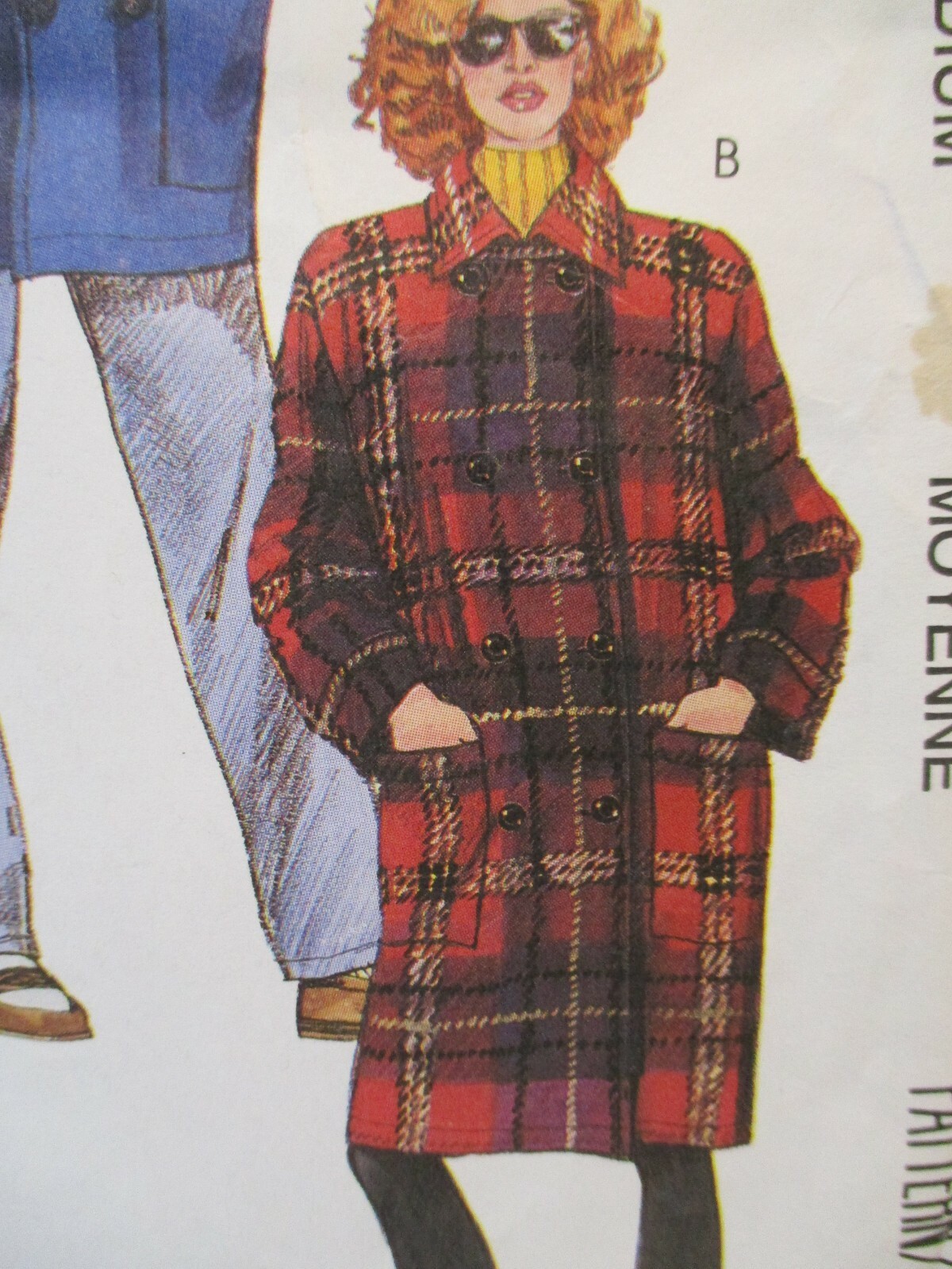 McCall's Pattern 6229 Miss Men Teen Boys Size M (36, 38) Lined Coat Two Lengths thumbnail