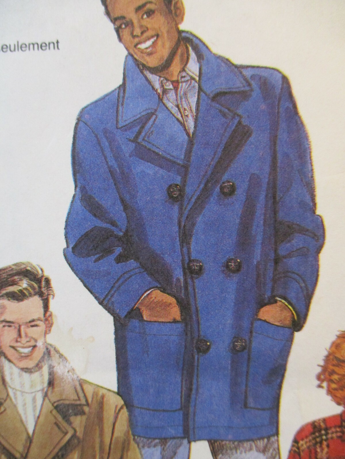 McCall's Pattern 6229 Miss Men Teen Boys Size M (36, 38) Lined Coat Two Lengths thumbnail