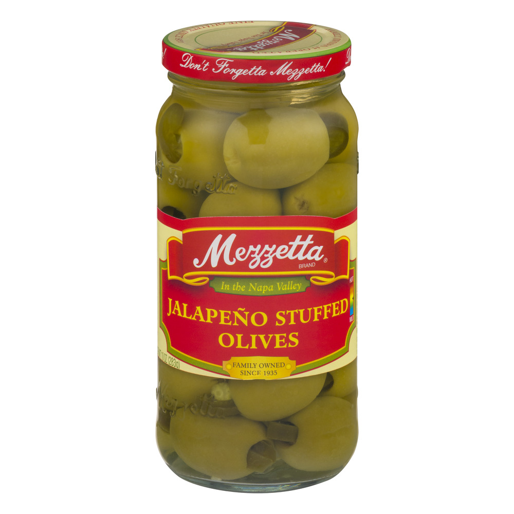 Mezzetta Olives Jala Pepper Stfd 6X398ML