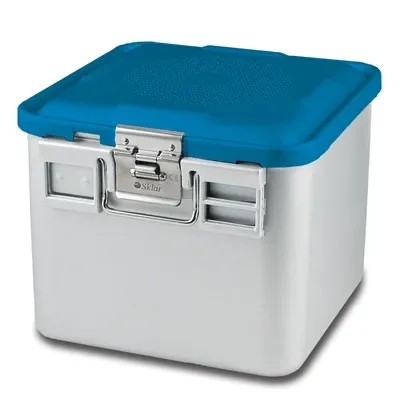 Sklar 10-4722 SklarLite Sterilization Container - Half-Size, Safe Lid, Non-Perforated Bottom, 11-1/4