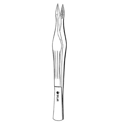 Sklar 19-3252 Walter Splinter Forceps Curved 4 1/4