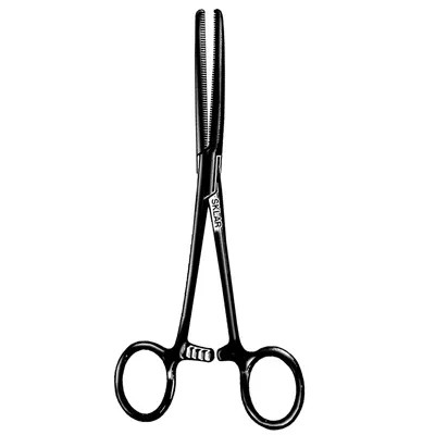 Sklar 90-2292 Sklar Black Laser Rochester-Pean Hemostatic Forceps - 7-1/4