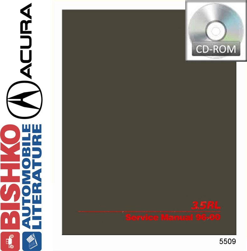 Bishko OEM Digital Repair Maintenance Shop Manual CD for Acura 3.5Rl 1996 - 2000