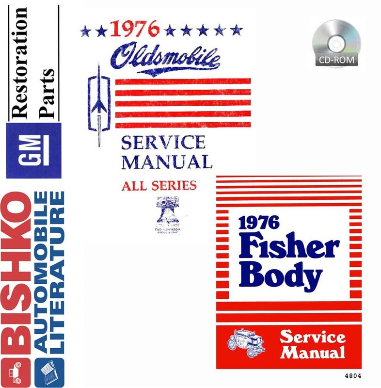 Bishko OEM Digital Repair Maintenance Shop Manual CD for Oldsmobile All Models & Fisher Body 1976
