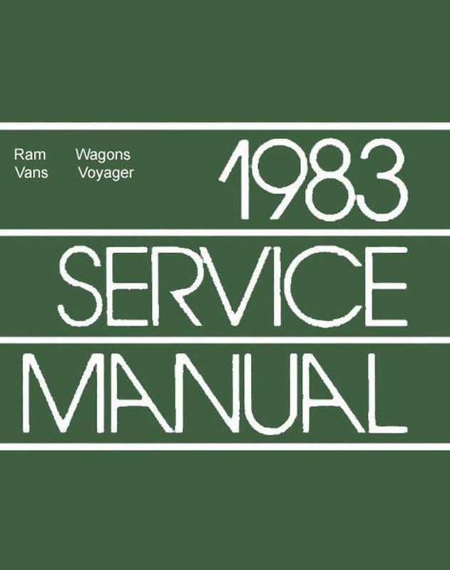 Bishko OEM Repair Maintenance Shop Manual Bound for Dodge Truck Van  Voyager 1983