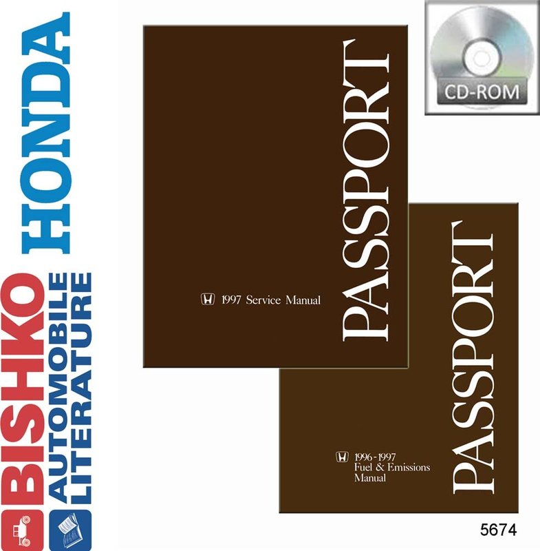 Bishko OEM Digital Repair Maintenance Shop Manual CD for Honda Passport W/Fuel & Emm 1997