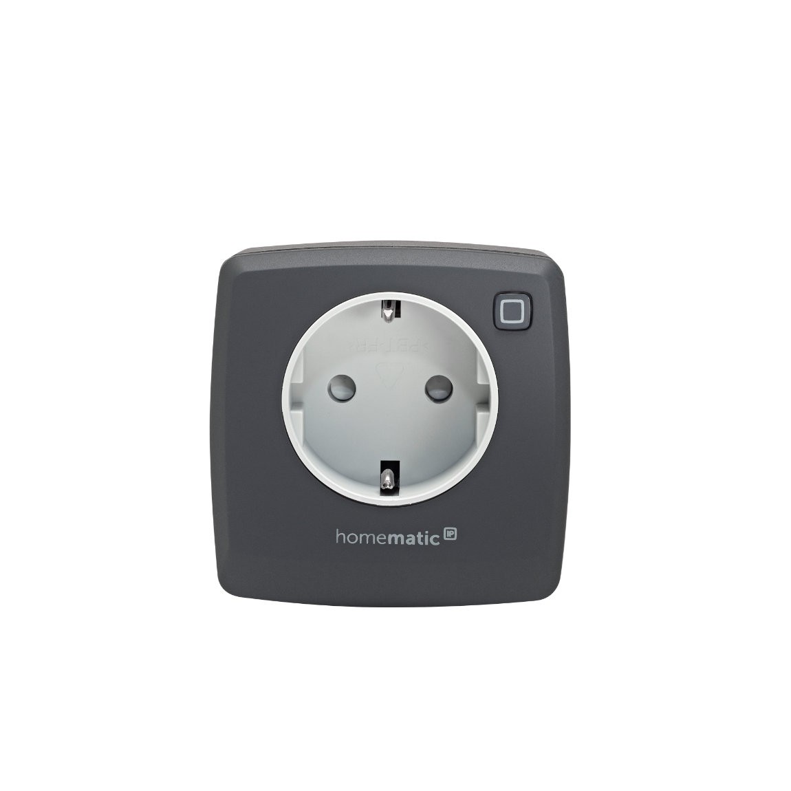Homematic IP Steckdose Funk Schalt-Mess-Steckdose, Anthrazit