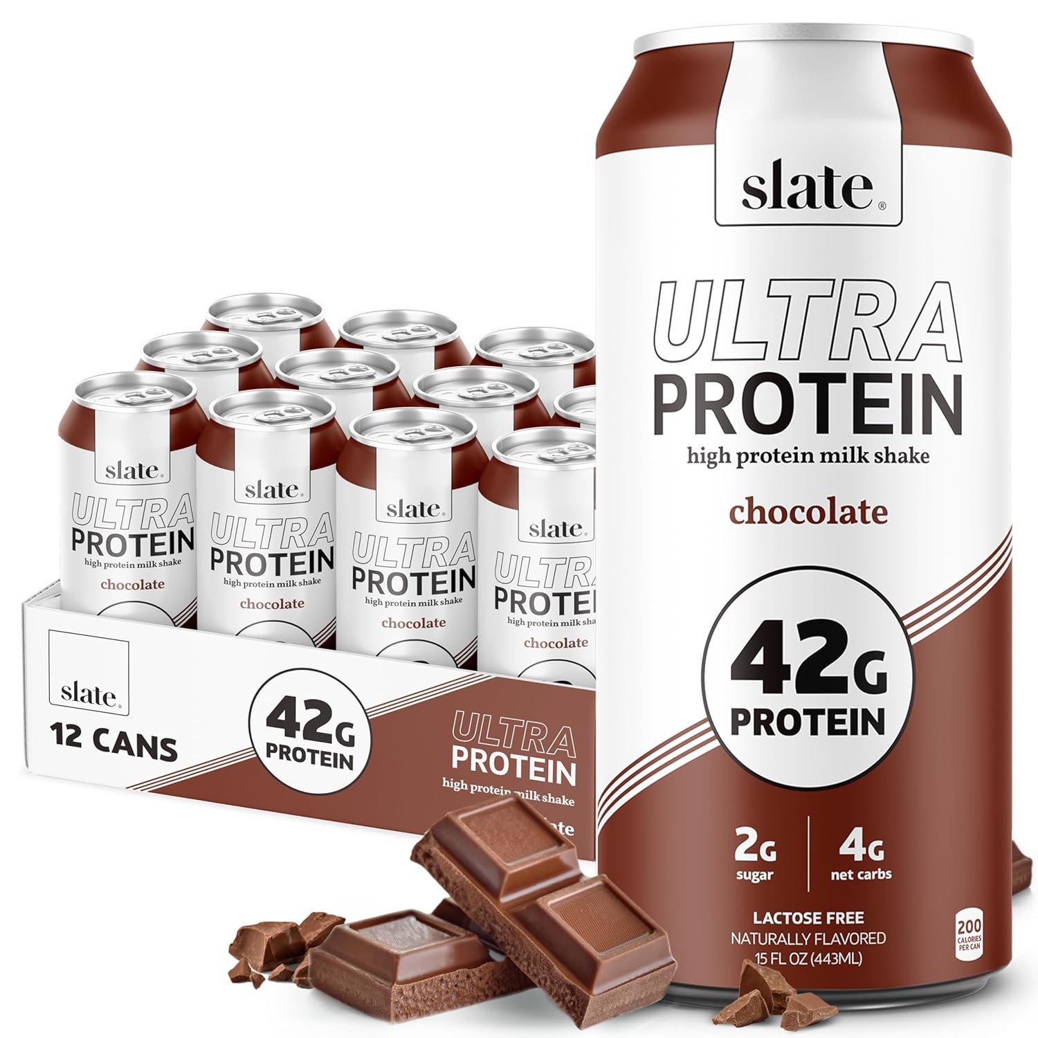 Slate Milk Chocolate Ultra 42g Protein Shake - 15 Fl Oz Can