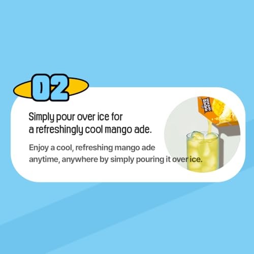 ROASTIQUE Official Cafe Real Mango - Flavored Juice Drink Pouch Tropical Juicy Ade Korean Convenience Store Drinks 7.77 Fl Oz (Pack of 10) thumbnail