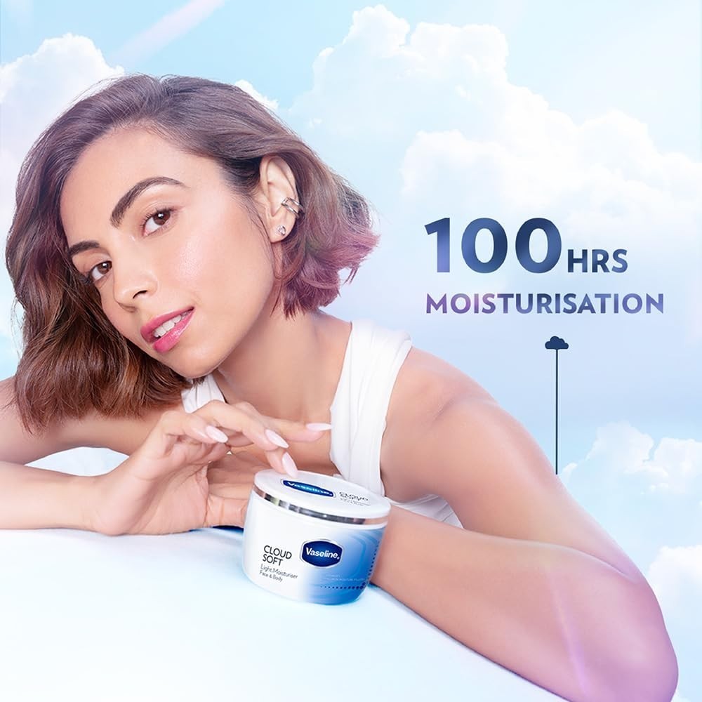 VASELINE Cloud Soft, Light Moisturiser, 100 Ml, for Plump, Soft Skin, Non-Sticky thumbnail