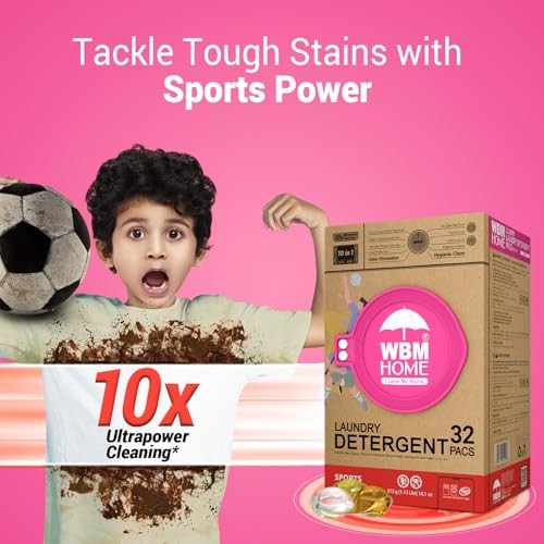 WBM Laundry Detergent Pods  Autumn Scent – 32 Pods in Recycleable Packaging for 10x Ultra Power Cleaning  Odor Defense for Activewear & Sports Shirt thumbnail