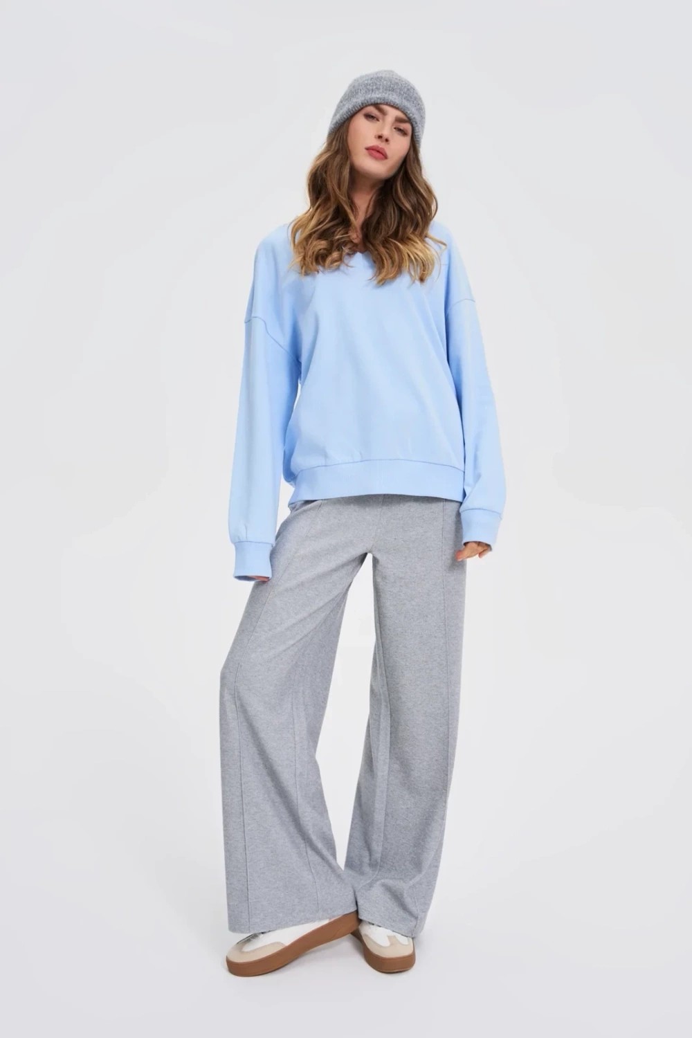 Marisse WOMEN'S SWEATSHIRT Z-BL-4807 L.BLUE thumbnail