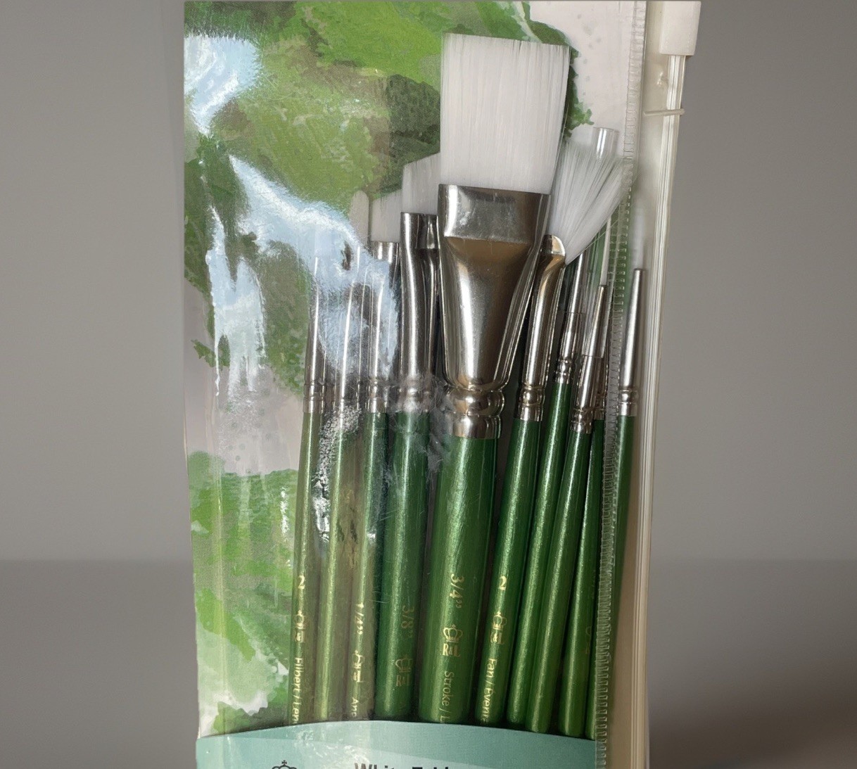 Royal & Langnickel White Taklon Paint Brush Set 10pc RSET-9546 Artist Craft NEW thumbnail