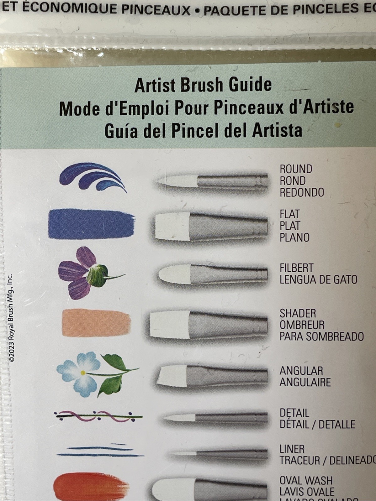 Royal & Langnickel White Taklon Paint Brush Set 10pc RSET-9546 Artist Craft NEW thumbnail