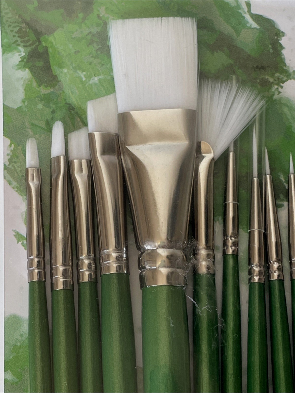 Royal & Langnickel White Taklon Paint Brush Set 10pc RSET-9546 Artist Craft NEW thumbnail