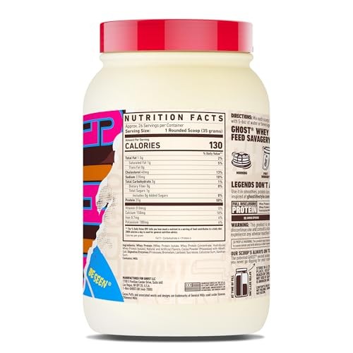 GHOST Whey Protein Powder, Cocoa Puffs Cereal Milk - 2LB, 25G of Protein - Whey Protein Isolate & Concentrate Blend - Post Workout Fitness & Nutrition thumbnail