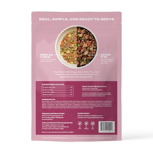 Jinx Beef & Chicken Grain Free Wet Dog Food Pouches, Meal or Dog Food Topper Mix-in, Made with Real Beef & Chicken, Bone Broth, No Fillers - Puppy, Ad thumbnail