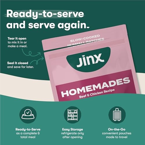Jinx Beef & Chicken Grain Free Wet Dog Food Pouches, Meal or Dog Food Topper Mix-in, Made with Real Beef & Chicken, Bone Broth, No Fillers - Puppy, Ad thumbnail