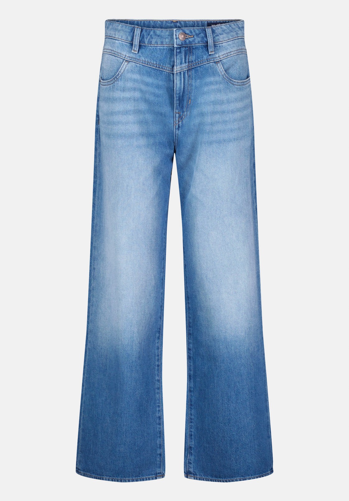 Buffalo Jeans Women's High Rise Wide Leg Addie Jeans, Sanded Blue - Size: 33