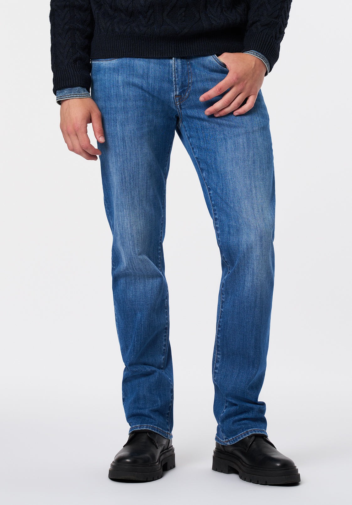 Buffalo Jeans Men's Relaxed Straight Driven Jeans, Vintage Light Blue - Size: 33 thumbnail