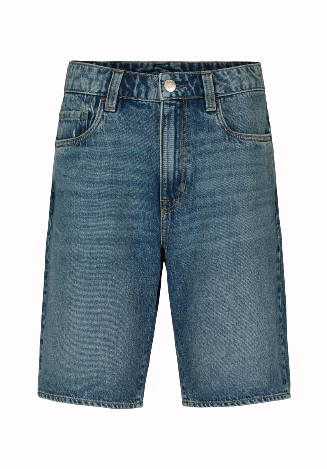 Buffalo Jeans Men's Mick Wide Leg Denim Short, Distressed Blue - Size: 33