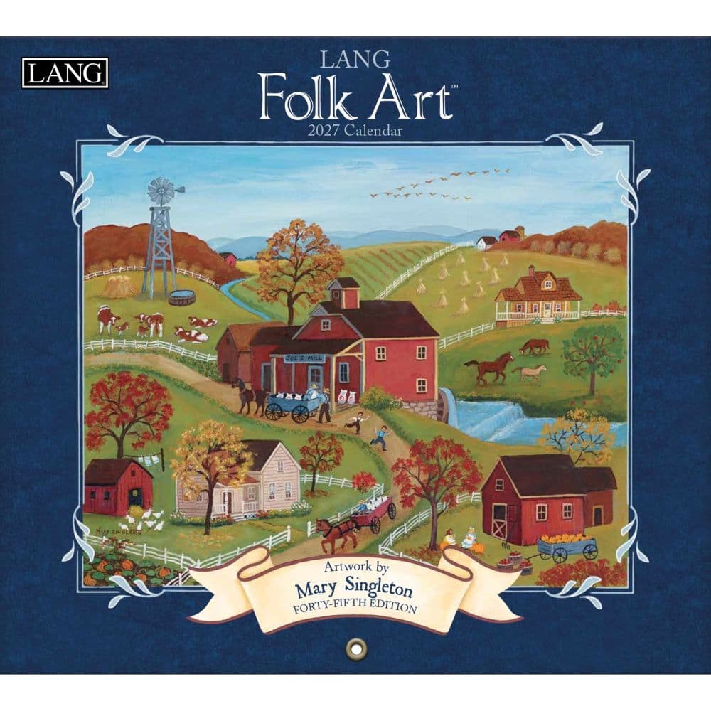 Lang Folk Art 2027 Wall Calendar by Mary Singleton