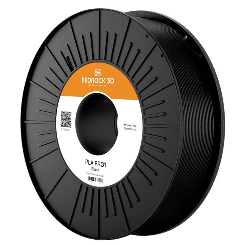 BEDROCK 3D PR1-7502a075 PLA PRO1 Black 1.75 Mm 750 G Filament PLA Pro 1.75 Mm 750 G Black 1 Pc(s)