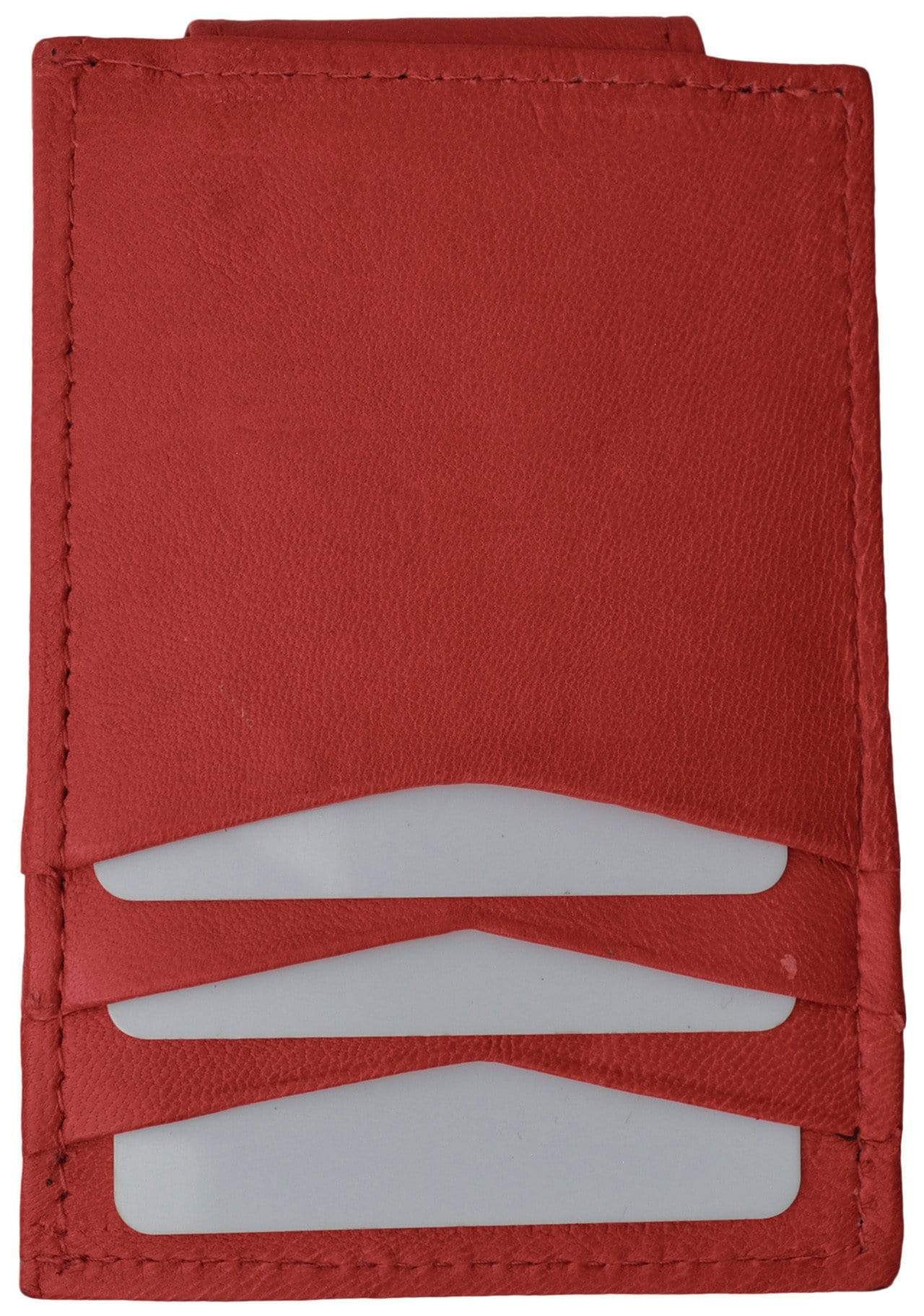 Mens Genuine Leather Money Clip Credit Card Holder Wallet Multiple Colors 1010R (C)