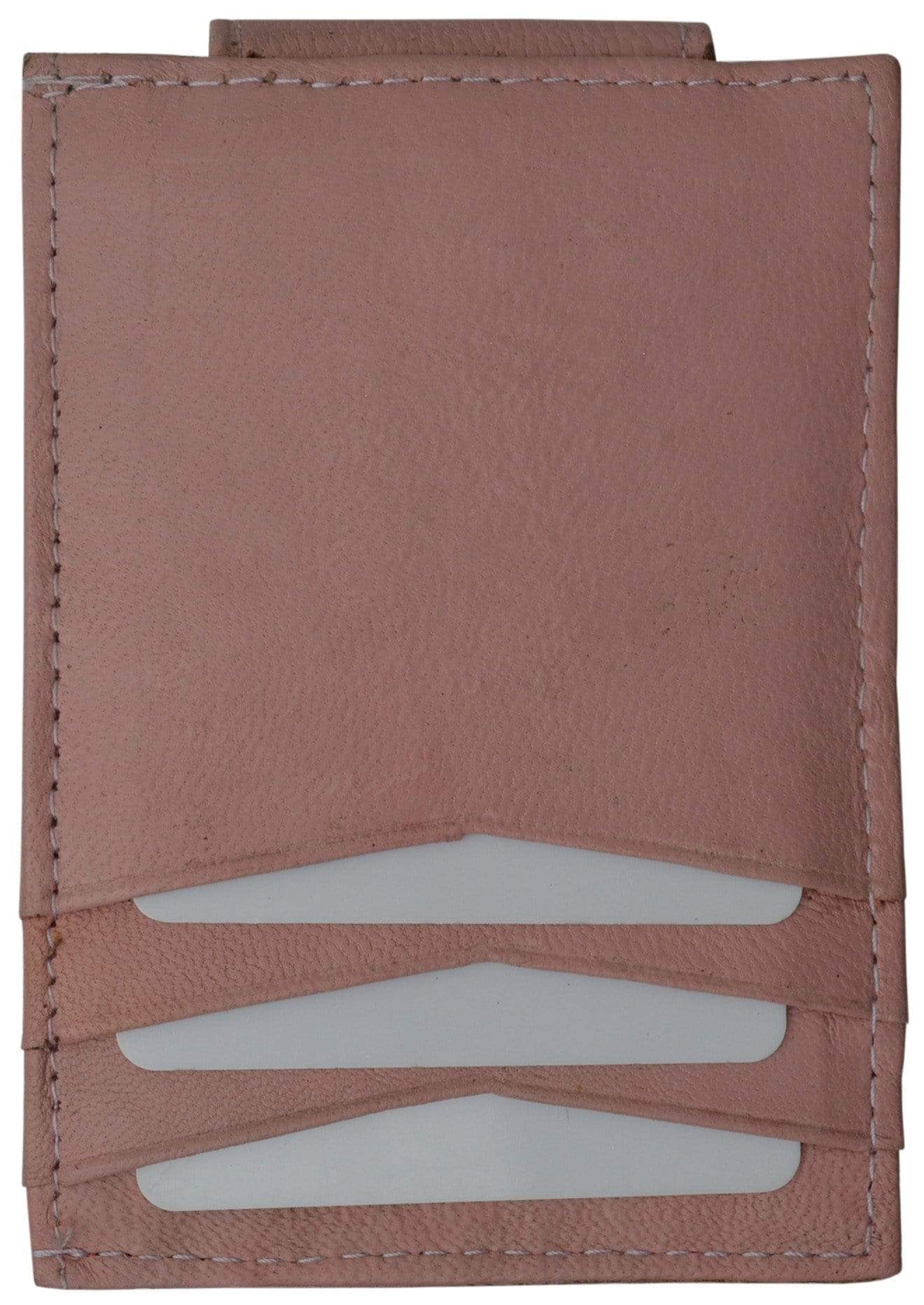 Mens Genuine Leather Money Clip Credit Card Holder Wallet Multiple Colors 1010R (C)