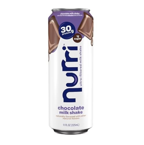 Nurri Protein Milk Shake – Chocolate Flavor, 30g Protein, 1g Sugar, 150 Calories, 10 Vitamins & Minerals, 11 Fl Oz Ready-to-Drink Shakes, 15 Pack thumbnail