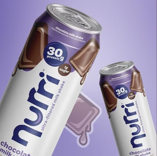 Nurri Protein Milk Shake – Chocolate Flavor, 30g Protein, 1g Sugar, 150 Calories, 10 Vitamins & Minerals, 11 Fl Oz Ready-to-Drink Shakes, 15 Pack thumbnail