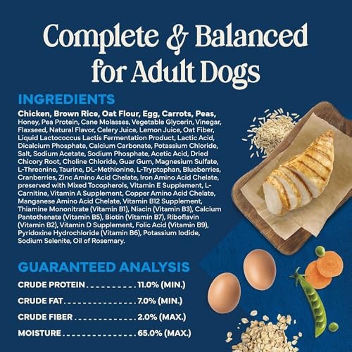 Blue Buffalo Love Made Fresh Natural Adult Dog Food, Refrigerated, Chicken with Carrots and Peas, Fresh Dog Food, Ready-to-Serve, 1-lb Roll thumbnail