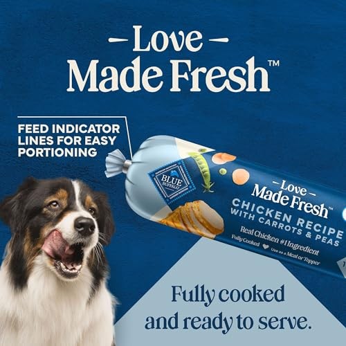 Blue Buffalo Love Made Fresh Natural Adult Dog Food, Refrigerated, Chicken with Carrots and Peas, Fresh Dog Food, Ready-to-Serve, 1-lb Roll thumbnail