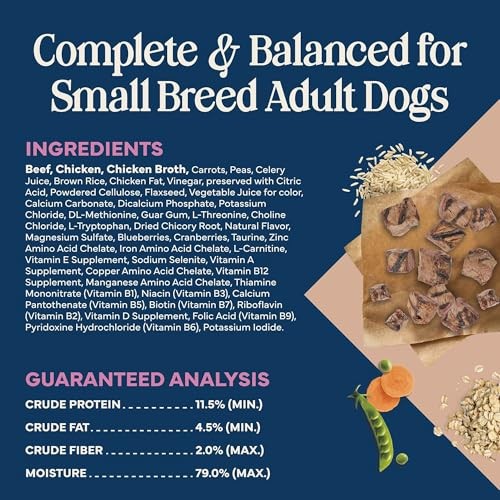 Blue Buffalo Love Made Fresh Natural Adult Dog Food for Small Breed Adult Dogs, Refrigerated, Chunky Beef Stew with Carrots and Peas, Fresh Dog Food,  thumbnail