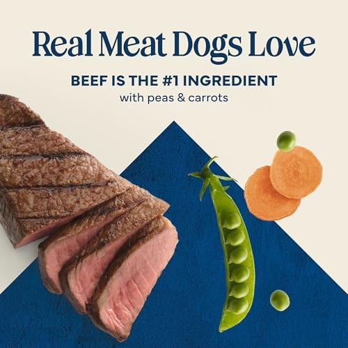 Blue Buffalo Love Made Fresh Natural Adult Dog Food, Refrigerated, Beef with Carrots and Peas, Fresh Dog Food, Ready-to-Serve, 1-lb Roll thumbnail