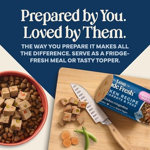 Blue Buffalo Love Made Fresh Natural Adult Dog Food for Small Breed Adult Dogs, Refrigerated,Chicken with Carrots and Peas, Fresh Dog Food, Ready-to-S thumbnail