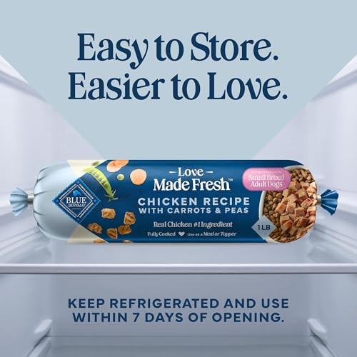 Blue Buffalo Love Made Fresh Natural Adult Dog Food for Small Breed Adult Dogs, Refrigerated,Chicken with Carrots and Peas, Fresh Dog Food, Ready-to-S thumbnail