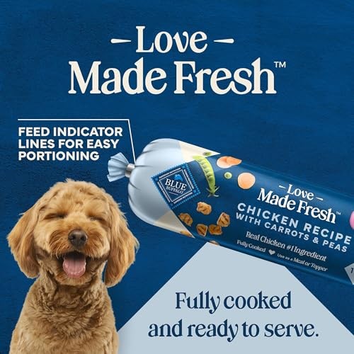 Blue Buffalo Love Made Fresh Natural Adult Dog Food for Small Breed Adult Dogs, Refrigerated,Chicken with Carrots and Peas, Fresh Dog Food, Ready-to-S thumbnail