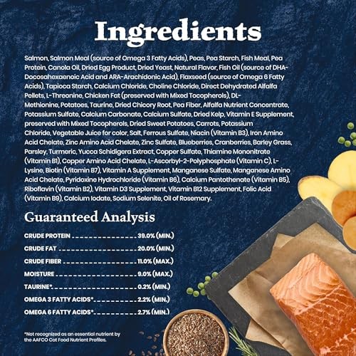 Blue Buffalo Wilderness High-Protein & Grain-Free Dry Food for Kittens, Natural Ingredients with DHA for Cognitive Development, Salmon Recipe, 5lb Bag thumbnail
