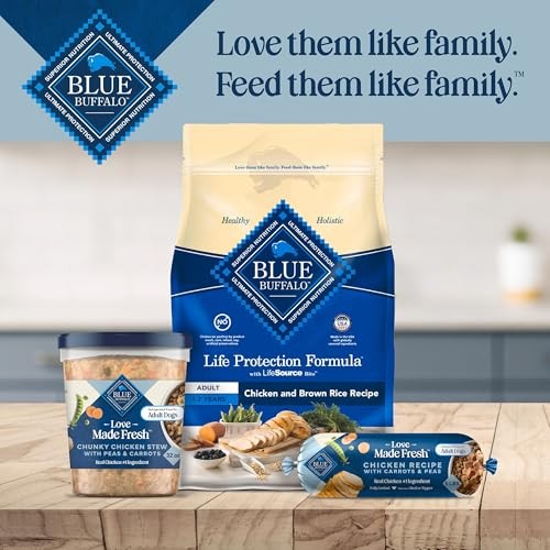 Blue Buffalo Love Made Fresh Natural Adult Dog Food, Refrigerated, Chicken with Carrots and Peas, Fresh Dog Food, Ready-to-Serve, 5-lb Roll thumbnail