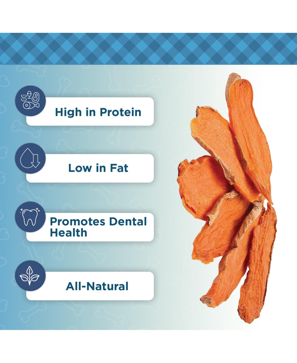 Country Living Sweet Potato Chips Dog Treats â 8oz Bag â 100% Natural - Yellow Bag thumbnail