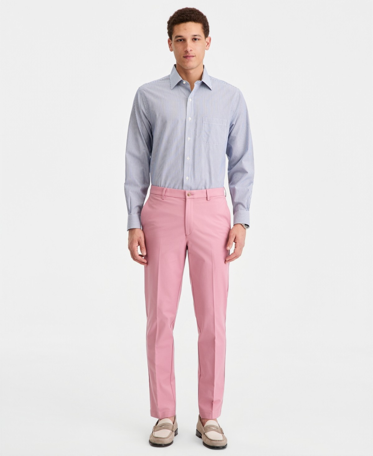 Michael Kors Mens Classic fit Dress Pants 34 / 34 Pink Solid Stretch | eBay