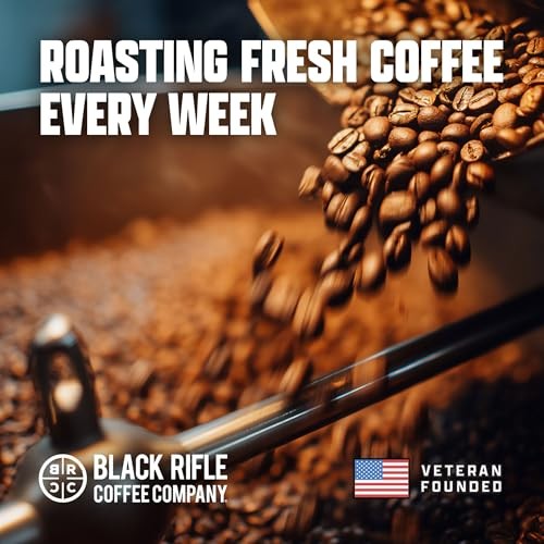 Black Rifle Coffee Company Just Black, 12oz Bag, Whole Bean Medium Roast - Roasted Blend Made from Arabica Beans - Colombian & Brazilian Beans - Veter thumbnail
