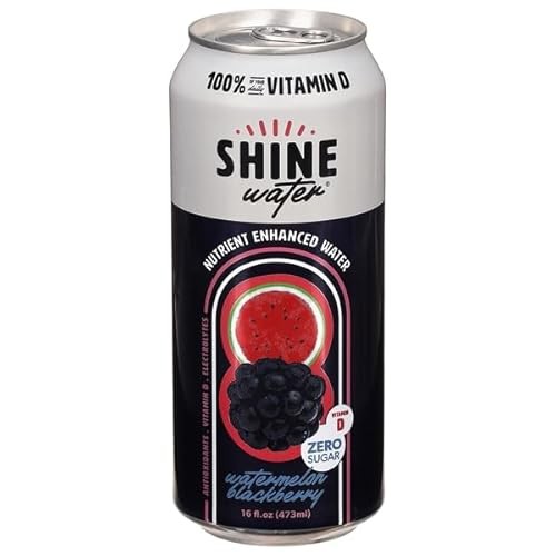 Shine Water, Zero Sugar Watermelon Blackberry Vitamin Water, 16 Fl Oz