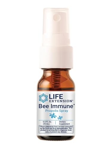 Life Extension Bee Immune Propolis Spray, Fast-Acting Immune Support, Throat Comfort, Respiratory Health, Bee Propolis, Gluten-Free, Non-GMO, 15 ML