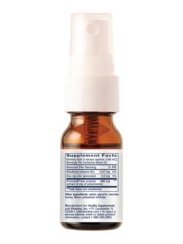 Life Extension Bee Immune Propolis Spray, Fast-Acting Immune Support, Throat Comfort, Respiratory Health, Bee Propolis, Gluten-Free, Non-GMO, 15 ML thumbnail
