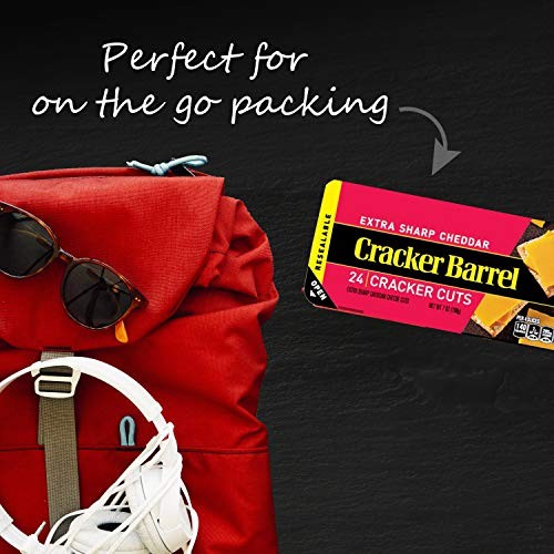 Cracker Barrel Cracker Cuts Extra Sharp Yellow Cheddar Cheese Slices, 24 Ct Tray thumbnail